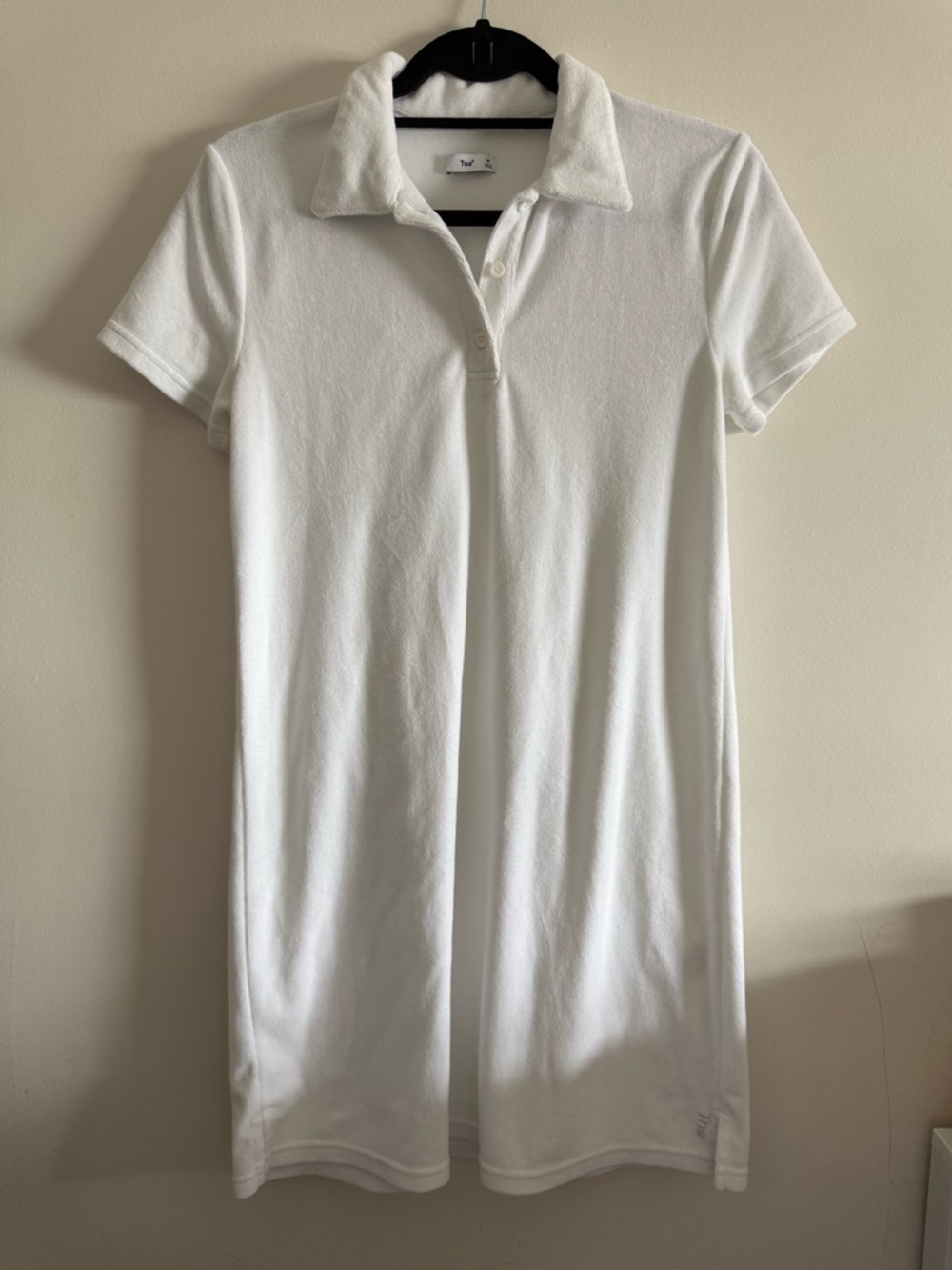Aritzia TNA White Dress, Yale Dress in Terry Cloth Material